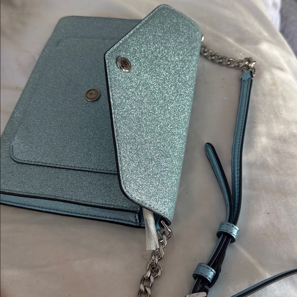 NWOT Kate Spade Elegant Blue Glitter Clutch - Picture 4 of 4